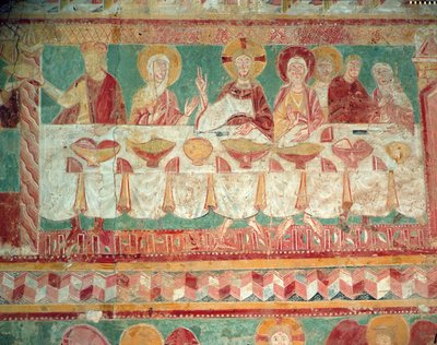 The Marriage at Cana, from the South Wall of the Choir, 12th Century by French School